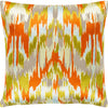 Bright Orange, Taupe, Butter, Lime, Pale Blue / Down Feather / 18" x 18"