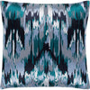 Charcoal, Navy, Emerald, Sky Blue, Light Gray / Down Feather / 18" x 18"