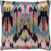 Navy, Teal, Tan, Taupe, Bright Pink / Down Feather / 18" x 18"