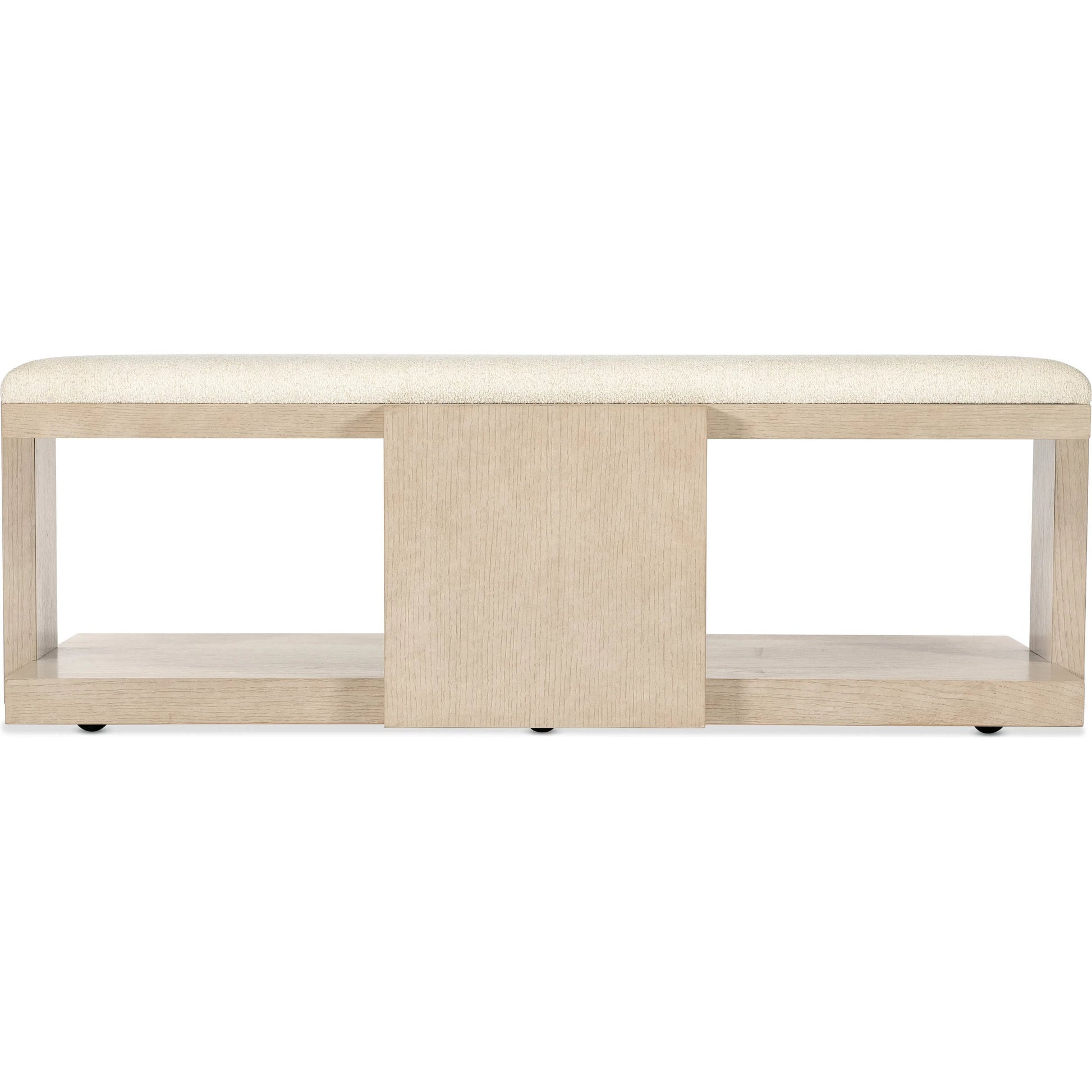Westwood Rectangle Cocktail Table by Hooker Furniture in tillson cloud and polished limestone. Made from oak veneers, fabric in a transitional style.