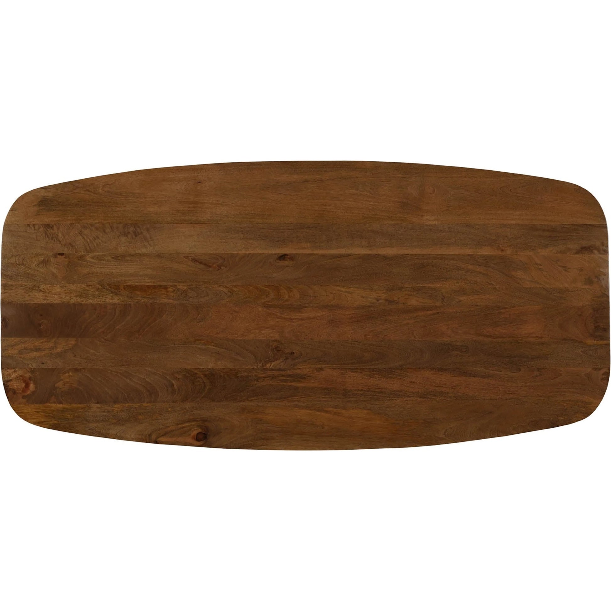 Arcadia Dining Table by LH Imports in brown and light walnut. Made from mango hardwood in a modern style.