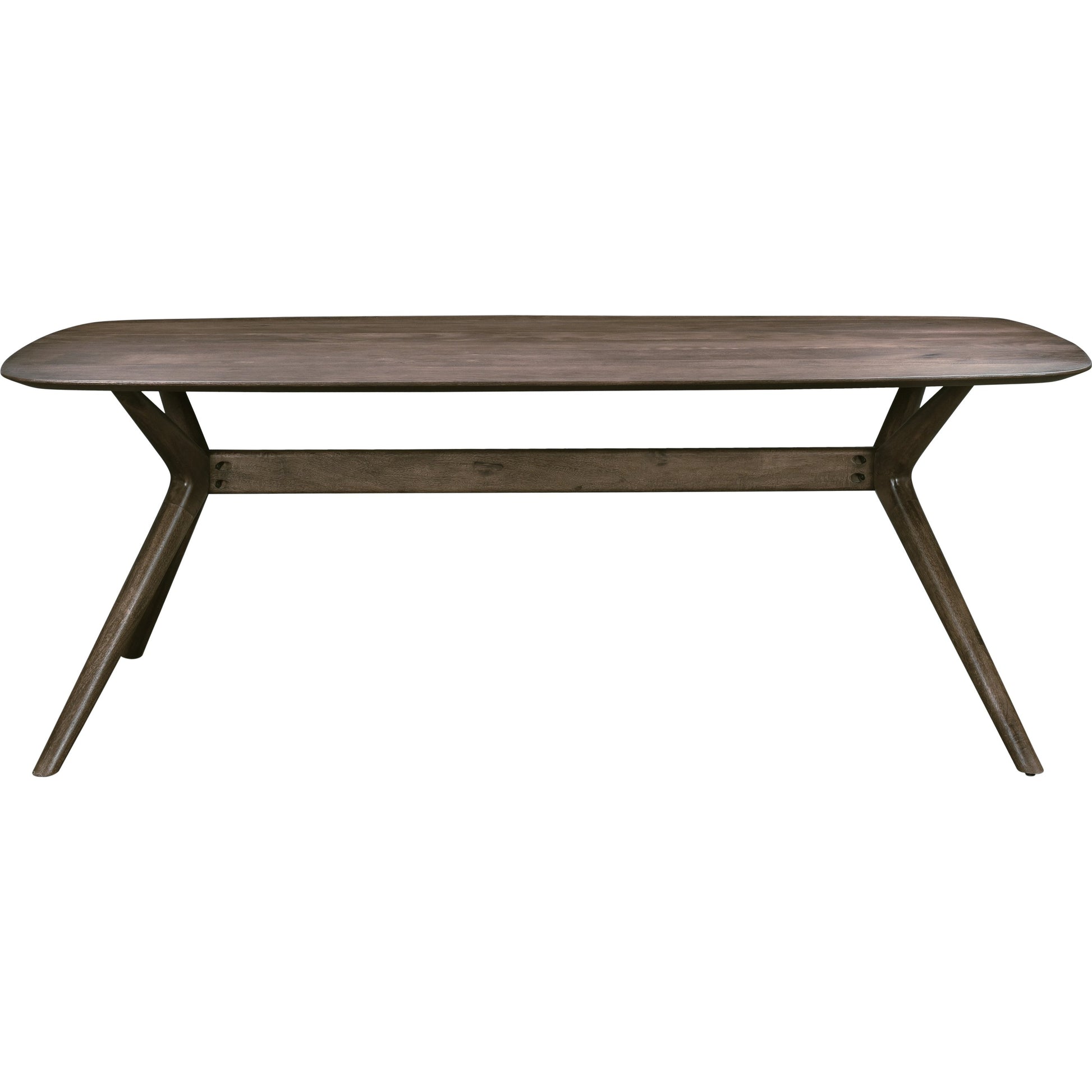 Arcadia Dining Table by LH Imports in brown and light walnut. Made from mango hardwood in a modern style.