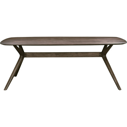 Arcadia Dining Table by LH Imports in brown and light walnut. Made from mango hardwood in a modern style.