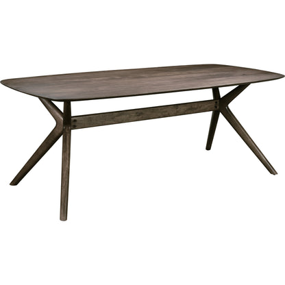 Arcadia Dining Table by LH Imports in brown and light walnut. Made from mango hardwood in a modern style.