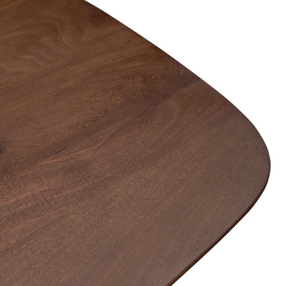 Arcadia Dining Table by LH Imports in brown and light walnut. Made from mango hardwood in a modern style.