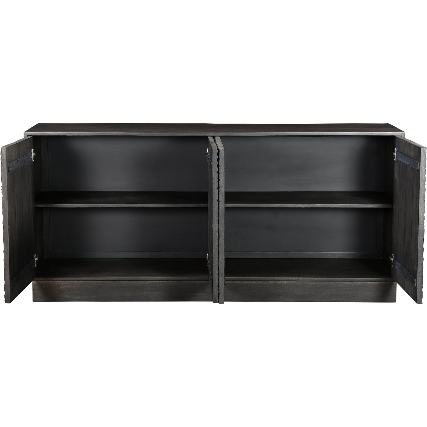 005 SI-2004420 | Additional Silo | Spiral Sideboard by LH Imports in black. Made from mango hardwood, mdf in a modern style.