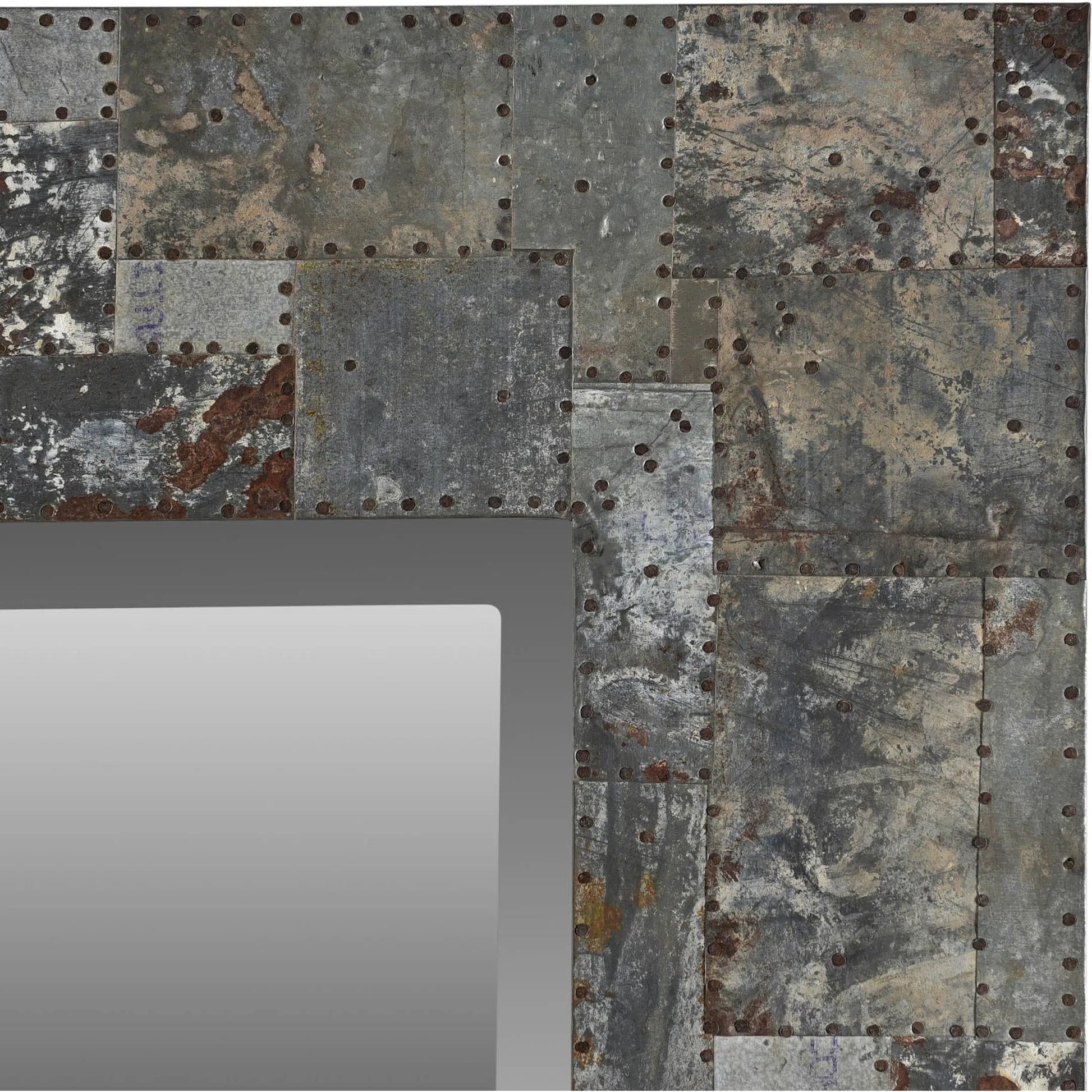 Arcadia Rectangle Mirror by LH Imports in zinc, antique distressed. Made from unique in a modern style.