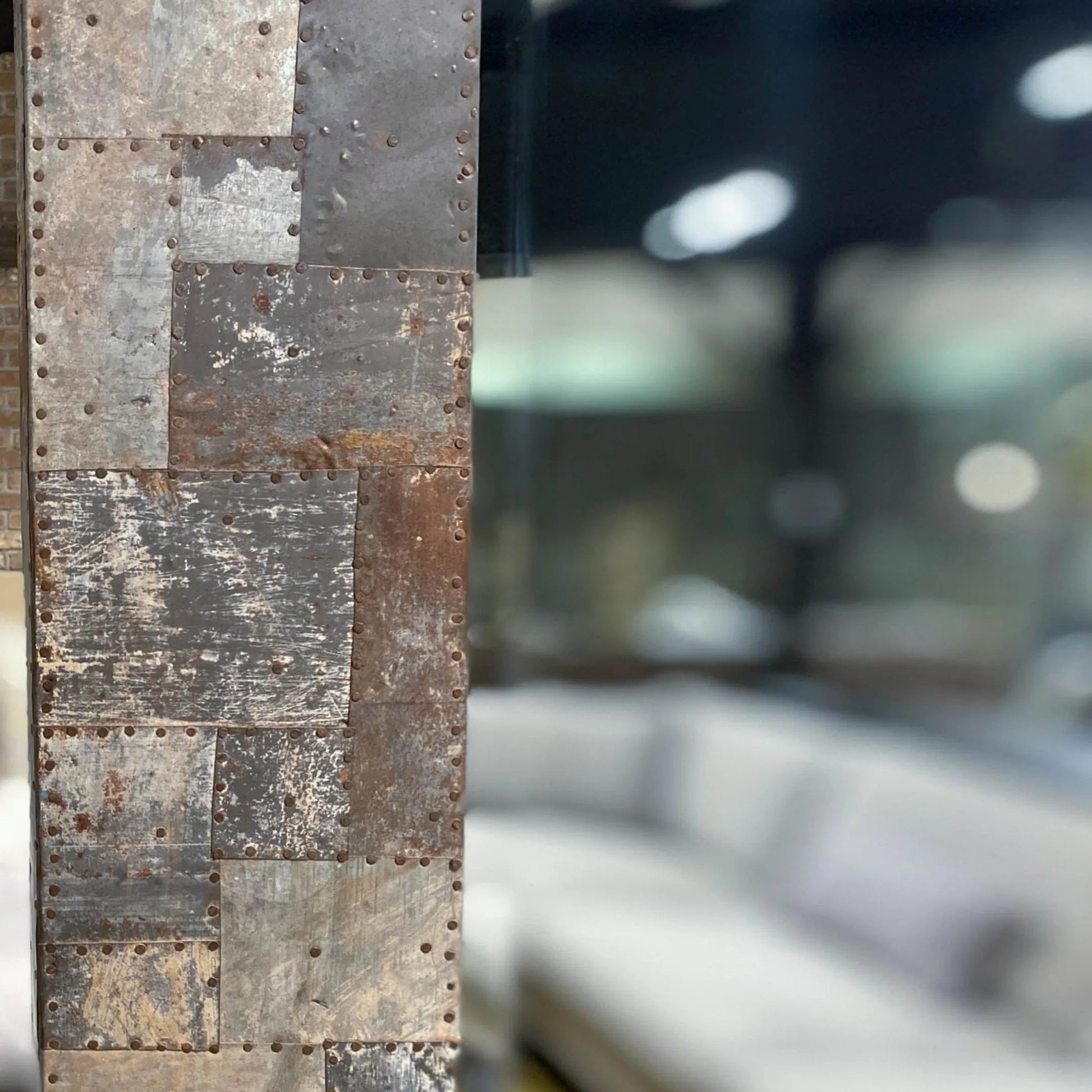 Arcadia Rectangle Mirror by LH Imports in zinc, antique distressed. Made from unique in a modern style.