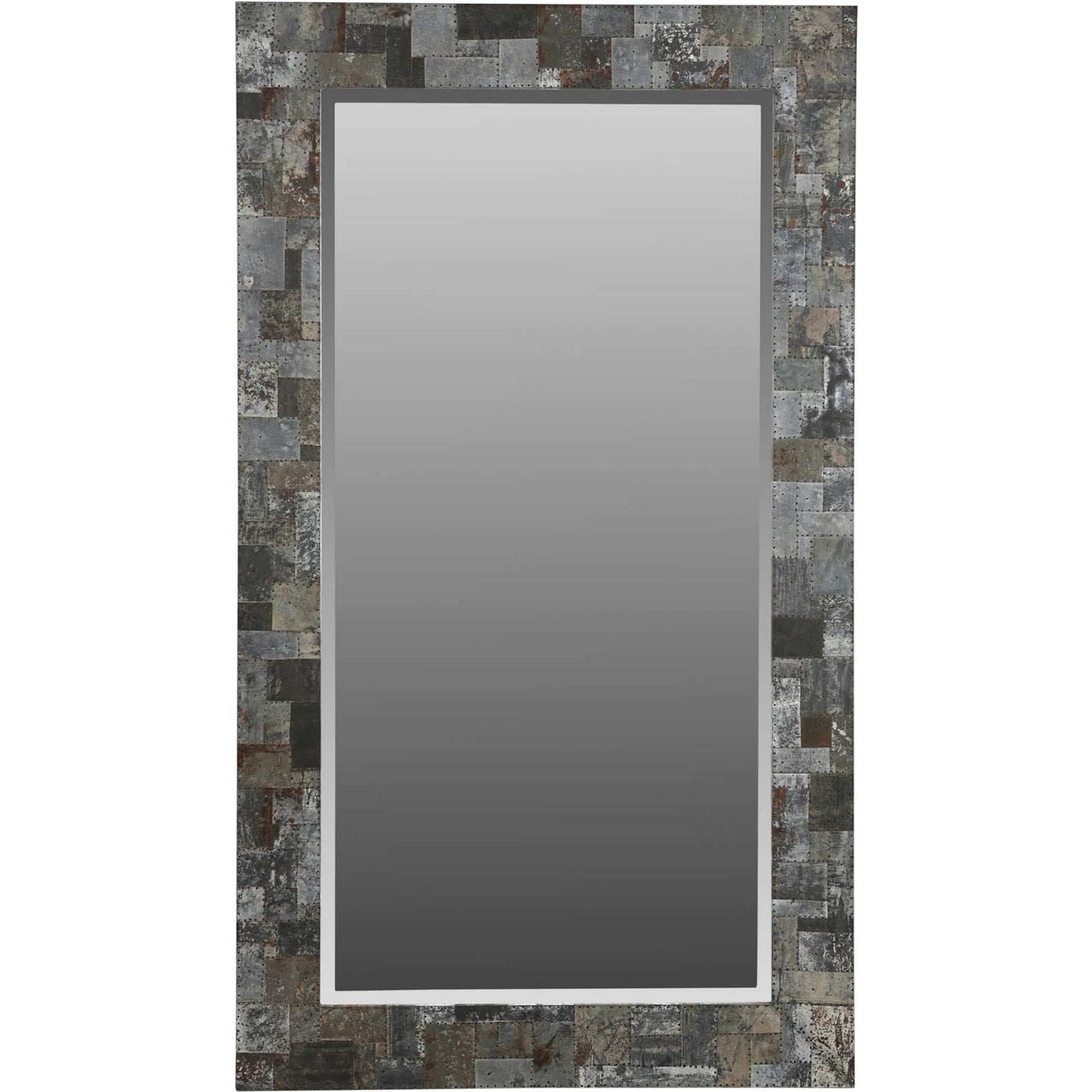Arcadia Rectangle Mirror by LH Imports in zinc, antique distressed. Made from unique in a modern style.
