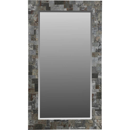 Arcadia Rectangle Mirror by LH Imports in zinc, antique distressed. Made from unique in a unique style.