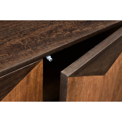 Illusion Sideboard by LH Imports in brown, light brown and medium walnut, light teak. Made from iron, mango hardwood, mdf in a modern style.