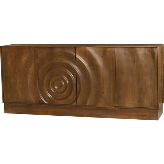 Caracol Sideboard by LH Imports in light walnut. Made from unique in a unique style.