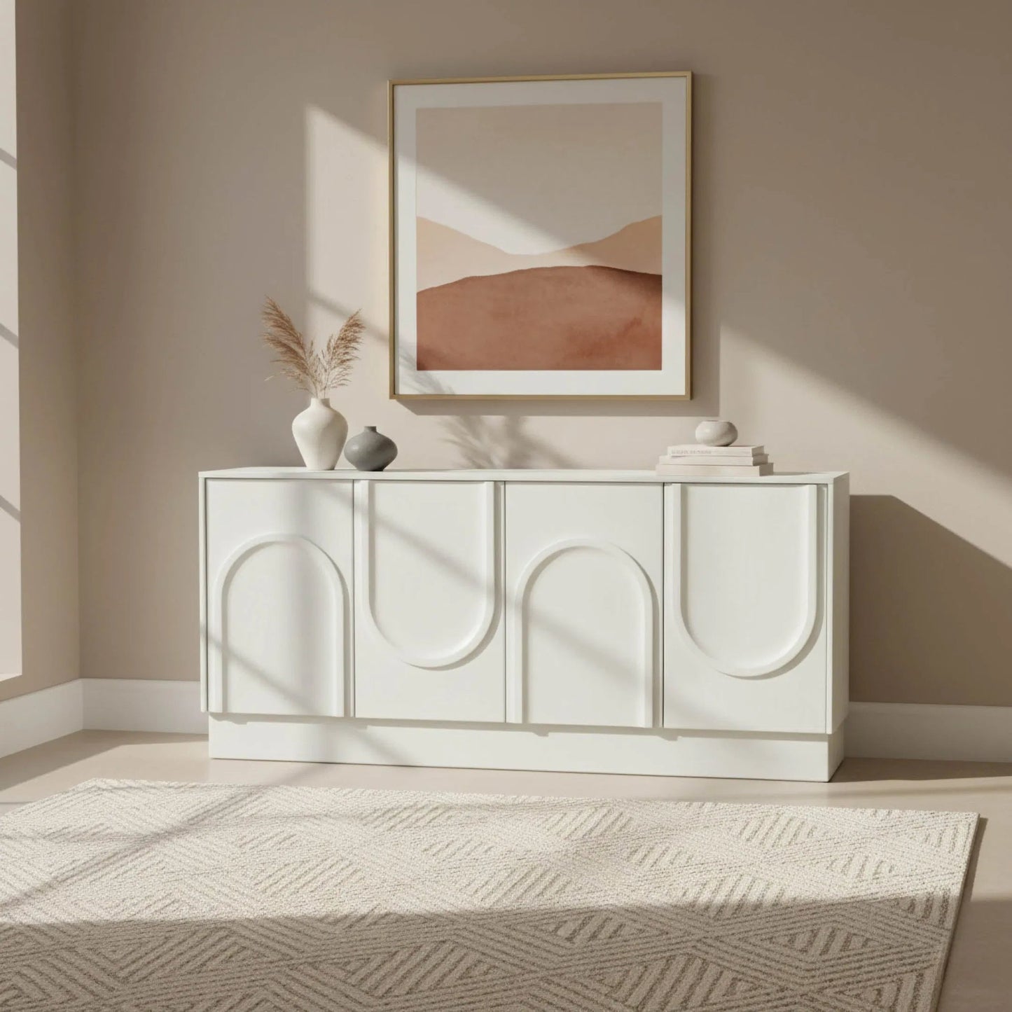 009 SI-2452743 | Lifestyle | Tempo Sideboard by LH Imports in white wash. Made from unique in a modern style.