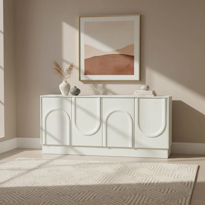 Tempo Sideboard by LH Imports in white wash. Made from unique in a modern style.