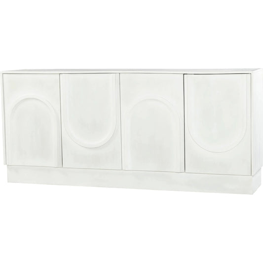 Tempo Sideboard by LH Imports in white wash. Made from unique in a unique style.