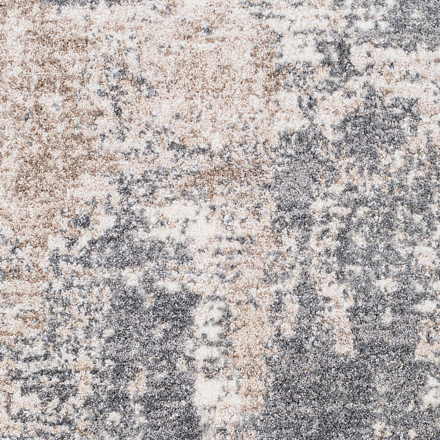 003 SI-2167380 | Closeup | Andorra ARD-2302 Rug by Livabliss in charcoal, gray, beige, off-white, medium brown. Made from polypropylene, polyester in a unique style.