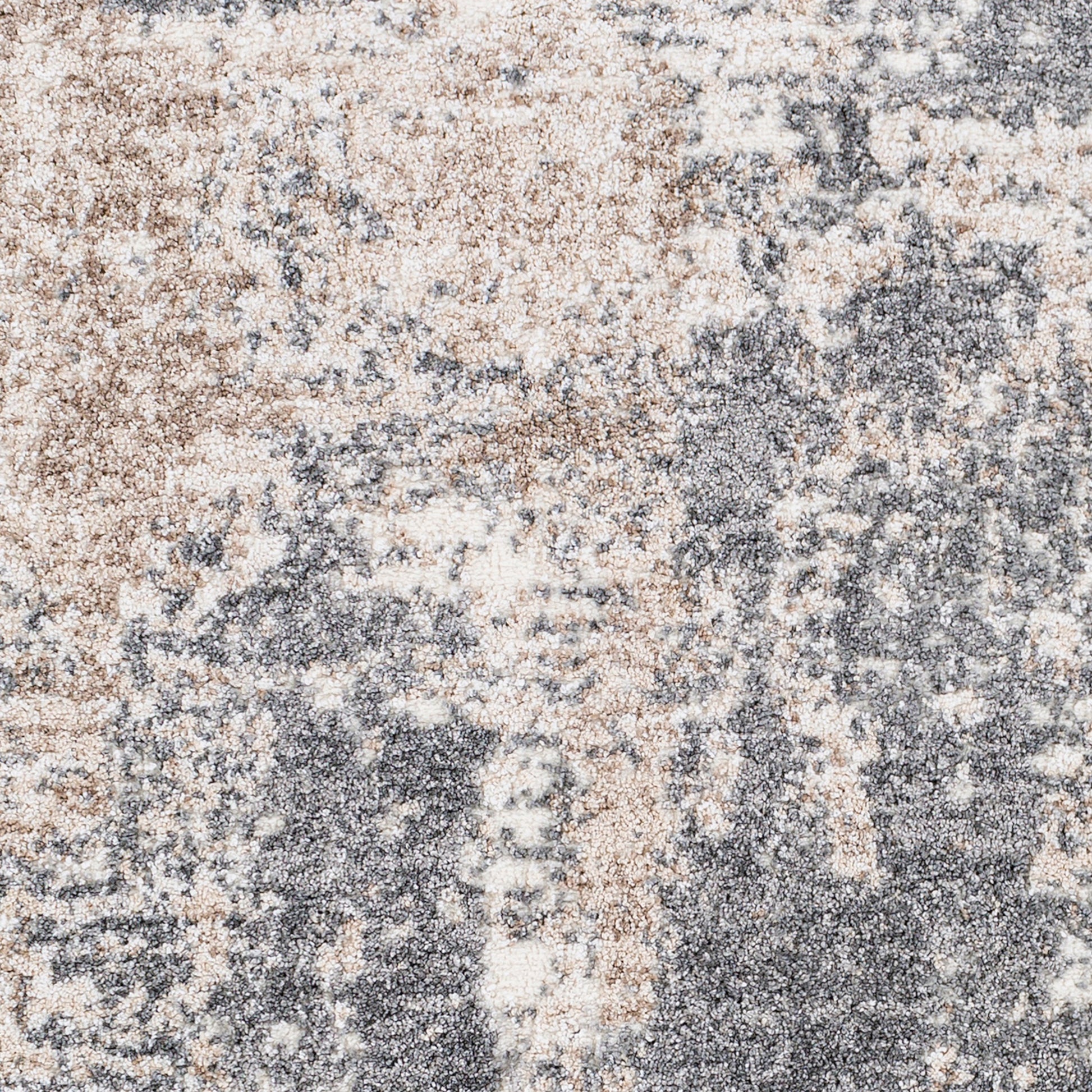 Andorra ARD-2302 Rug by Livabliss in charcoal, gray, beige, off-white, medium brown. Made from polypropylene, polyester in a unique style.