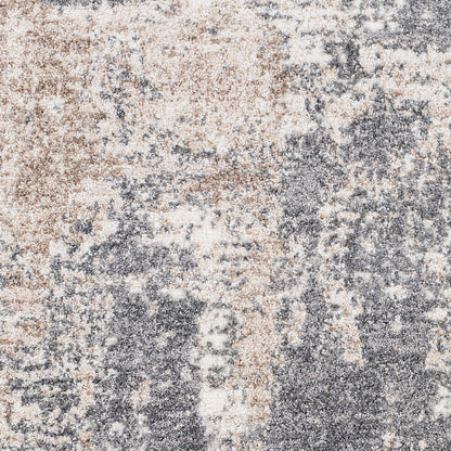 Andorra ARD-2302 Rug by Livabliss in charcoal, gray, beige, off-white, medium brown. Made from polypropylene, polyester in a unique style.