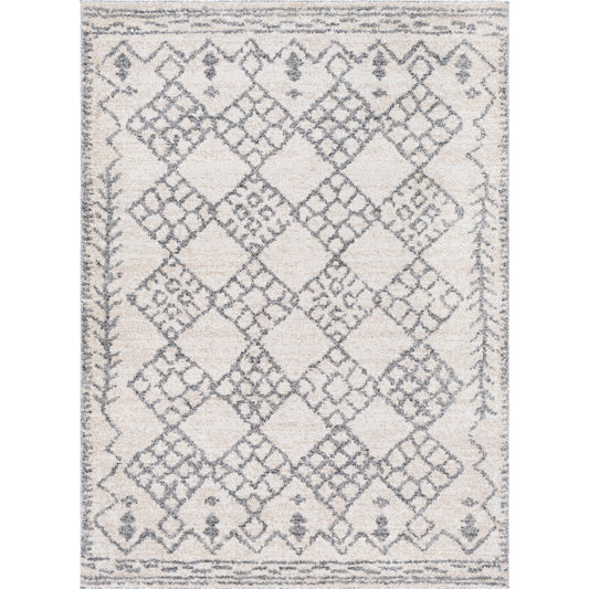 Andorra Rug by Livabliss in gray, charcoal, off-white, beige. Made from polypropylene in a unique style.