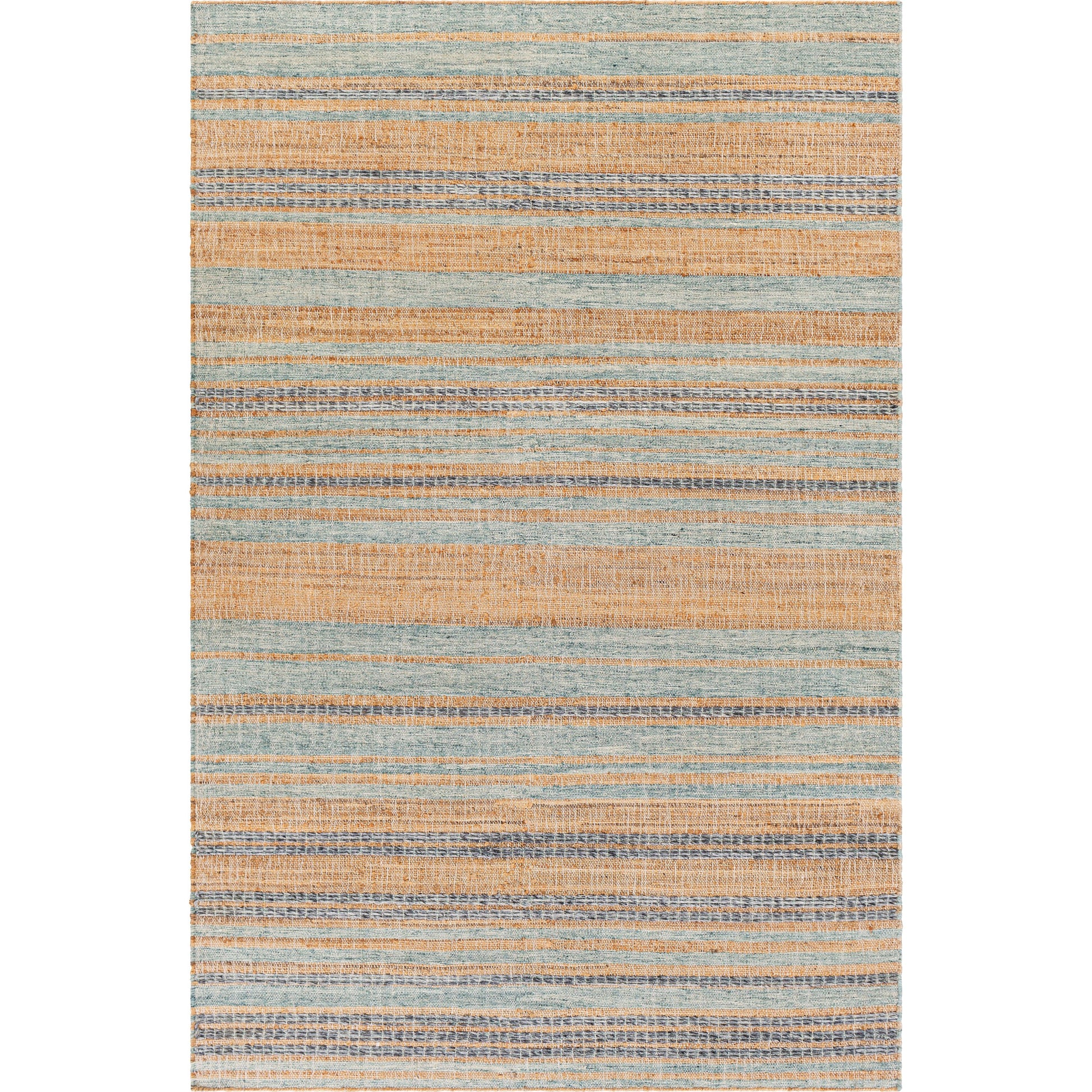 Arielle Rug - 26079 by Surya in tan, ink blue, slate, seafoam, sage. Made from 55% wool, 45% jute in a unique style.