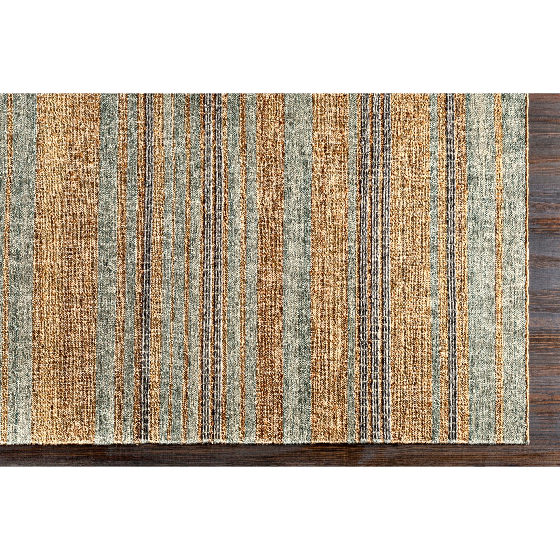 Arielle Rug - 26079 by Surya in tan, ink blue, slate, seafoam, sage. Made from 55% wool, 45% jute in a unique style.