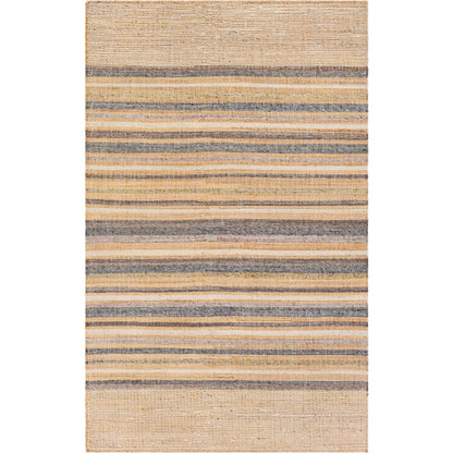 Arielle Rug - 26080 by Surya in beige, light beige, ink blue, slate, medium gray, dark purple. Made from 55% wool, 45% jute in a unique style.