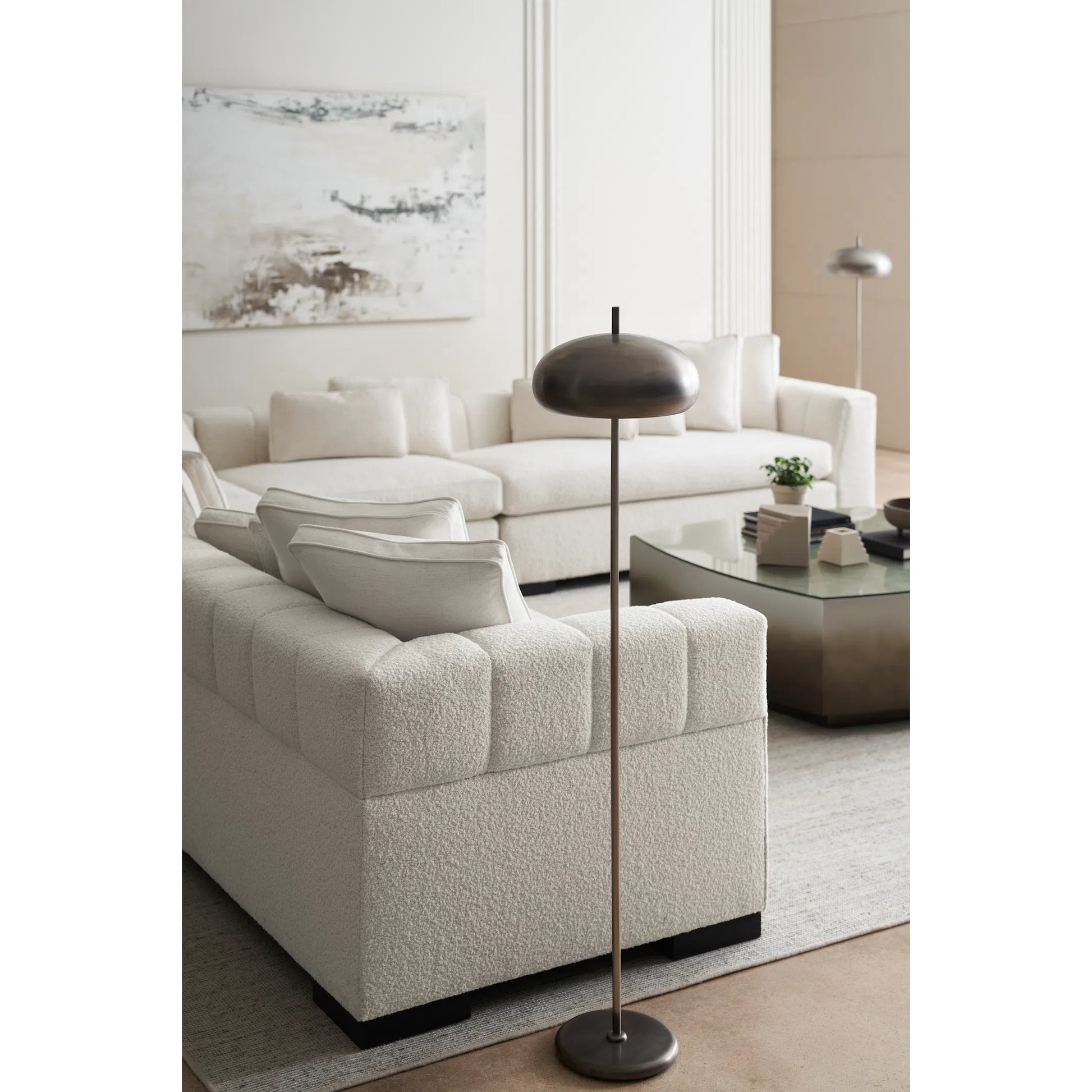 Edge Armless Chair by Caracole in satin ebony. Made from birch in a modern style.