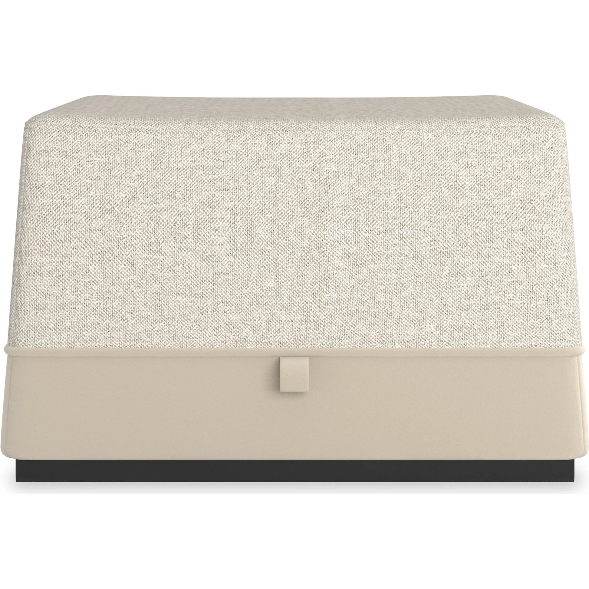 Et Voila Ottoman by Caracole in mottled grey, pumice and dark chocolate. Made from birch in a unique style.