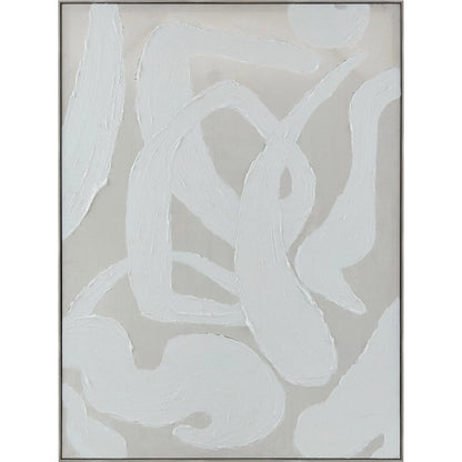 Arjan Framed Art by Livabliss in taupe and hand painted. Made from canvas, polystyrene in a unique style.