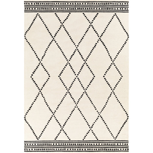 Arsenal Rug - 29508 by Livabliss in cream, black. Made from 100% wool in a unique style.
