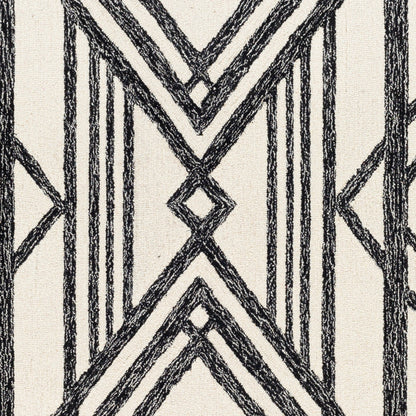 Arsenal Rug - 29509 by Livabliss in black, cream. Made from 100% wool in a unique style.