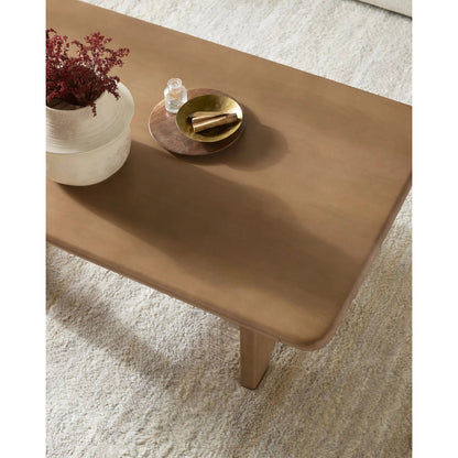 Arland Coffee Table by Surya in brown. Made from mango wood in a transitional style.