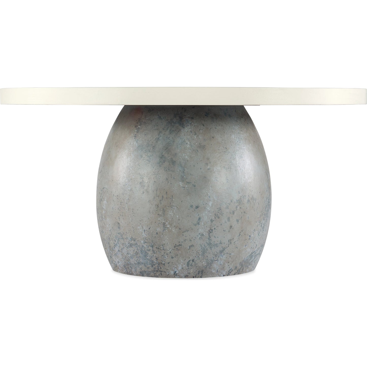 001 SI-1900864 | Primary Silo | Serenity Laguna Round Dining Table by Hooker Furniture in shell, lagoon. Made from pine veneers, solid-wood edge top, resin in a modern style.