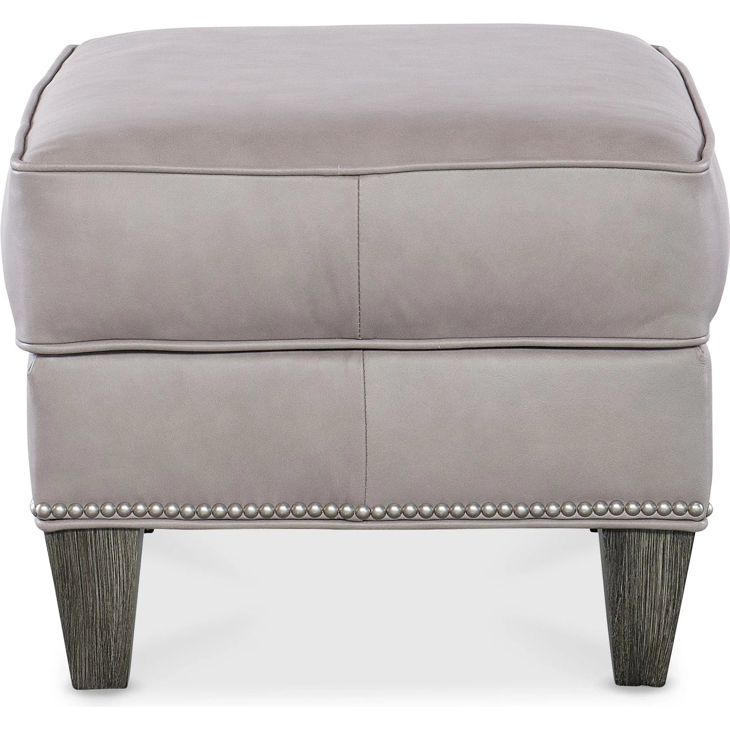 004 SI-2379445 | Additional Silo | Christopher Ottoman by Bradington-Young by Hooker Furniture in stone. Made from leather in a unique style.