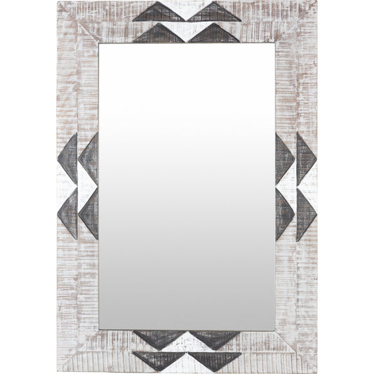 Amrapali Mirror - 21048 by Surya in charcoal, white. Made from unique in a modern style.