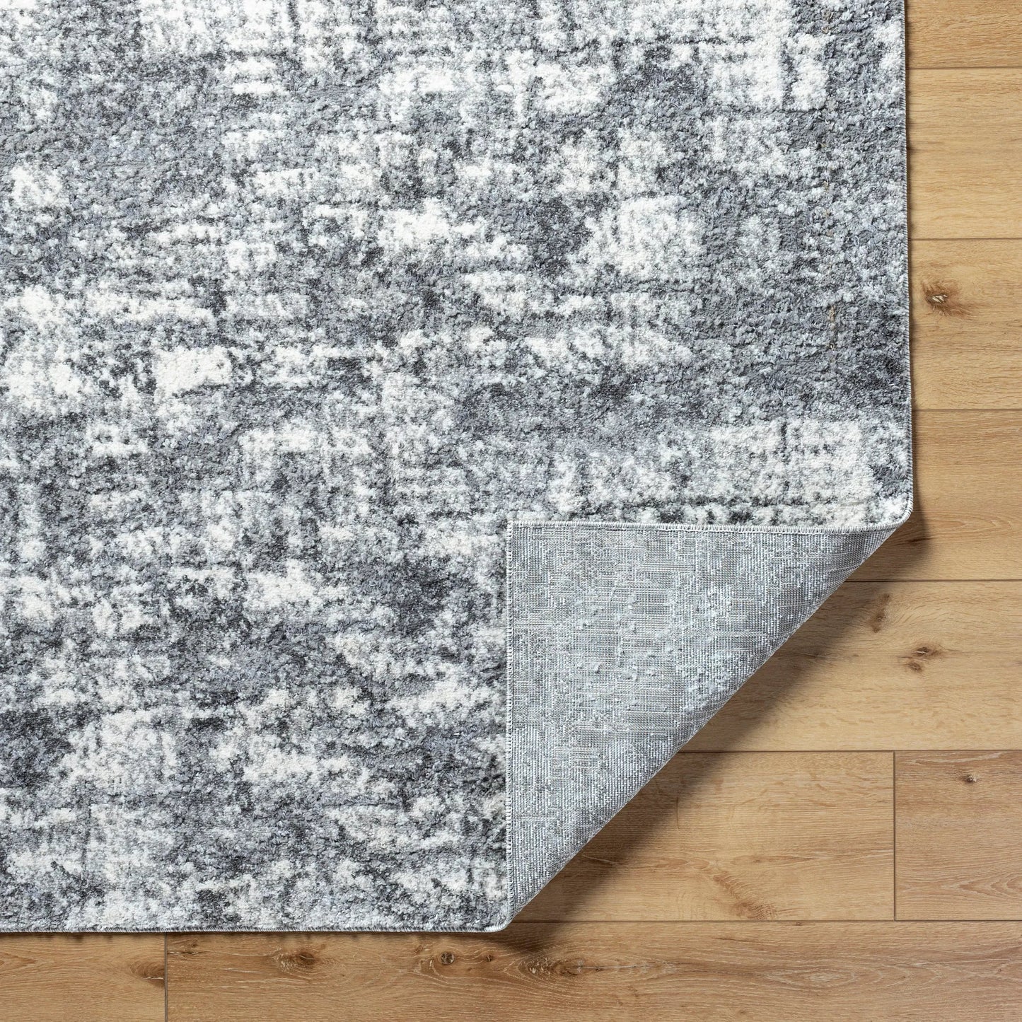 004 SI-2099962,SI-2099963,SI-2099964 | Closeup | Andorra Plus ARP-2308 Rug by Livabliss in black, light gray, charcoal. Made from polypropylene, polyester in a unique style.
