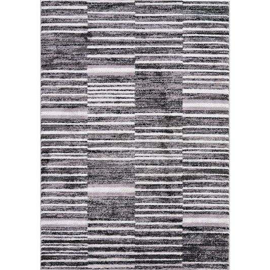 Andorra Plus ARP-2316 Rug by Livabliss in medium gray, black, light gray, ivory, white. Made from polypropylene, polyester in a unique style.