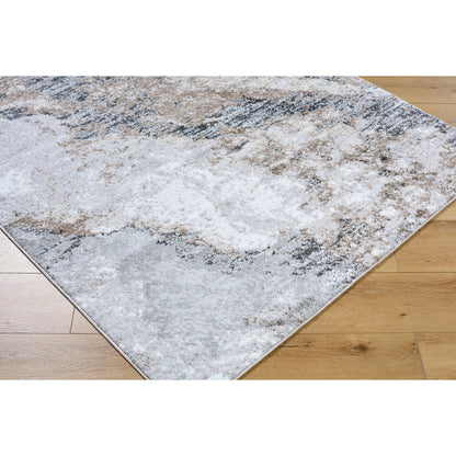 Andorra Plus ARP-2317 Rug by Livabliss in light silver, silver, prairie dust, metallic - silver, nickel, sage. Made from polypropylene, polyester in a unique style.
