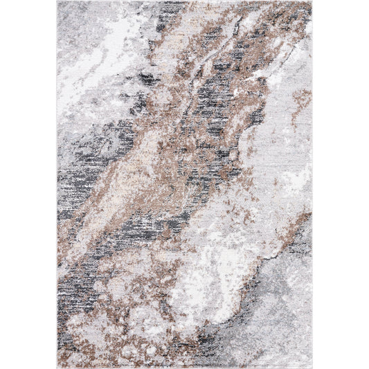 Andorra Plus ARP-2317 Rug by Livabliss in light gray, medium gray, medium brown, ivory, light beige, white. Made from polypropylene, polyester in a unique style.