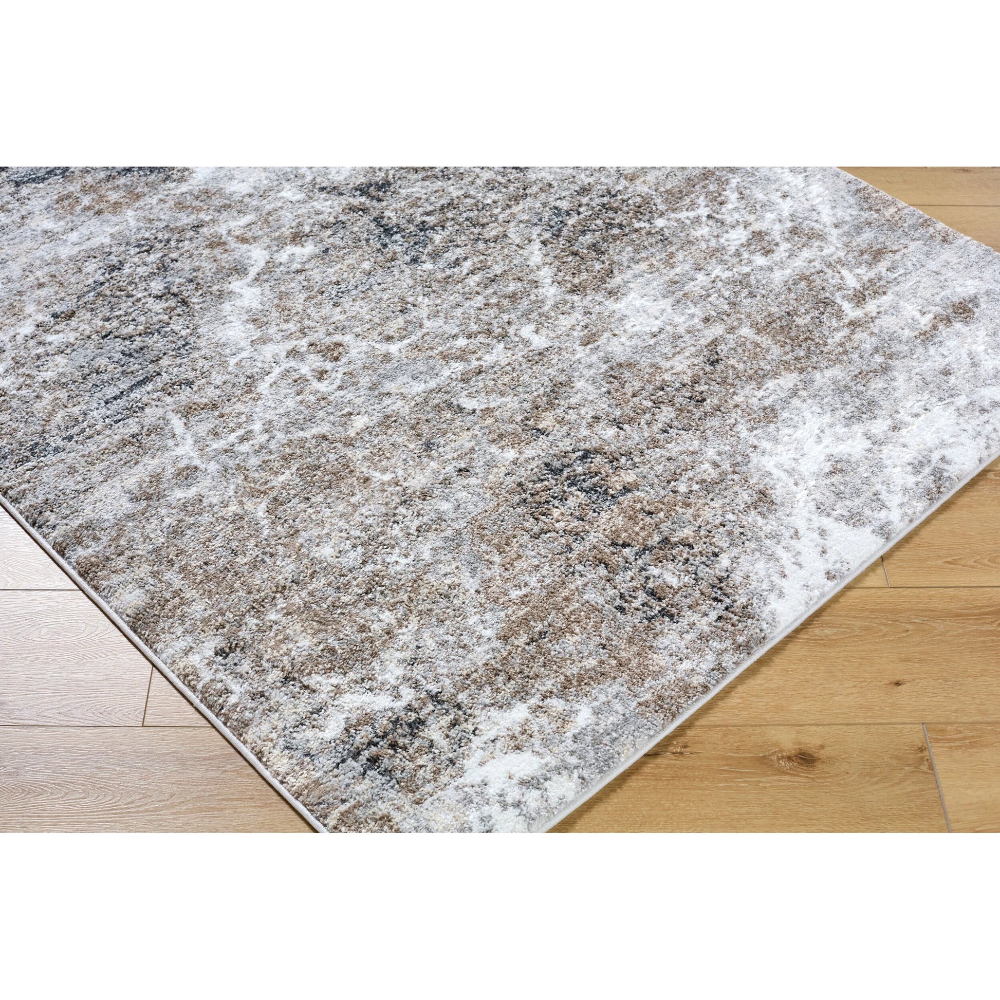 Andorra Plus ARP-2318 Rug by Livabliss in light silver, ash, prairie dust, metallic - silver, sage, walnut, nickel. Made from polypropylene, polyester in a unique style.