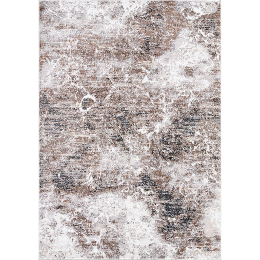 Andorra Plus ARP-2318 Rug by Livabliss in light gray, medium brown, ivory, light beige, black, white. Made from polypropylene, polyester in a unique style.