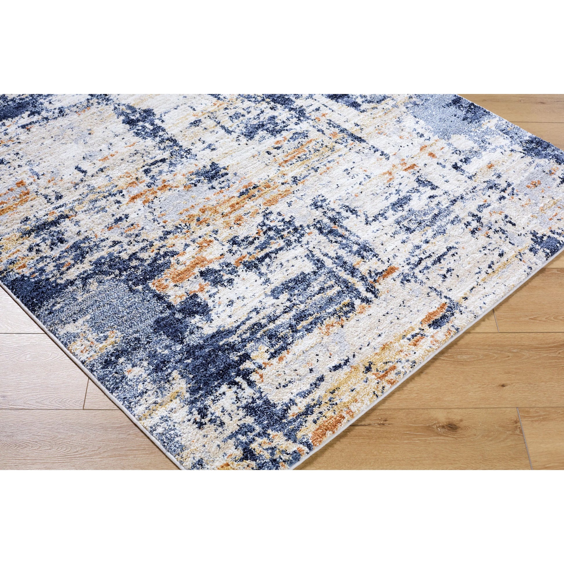 Andorra Plus ARP-2320 Rug by Livabliss in light silver, metallic - silver, ash, slate, natural, beetle blue, light wood. Made from polypropylene, polyester in a unique style.