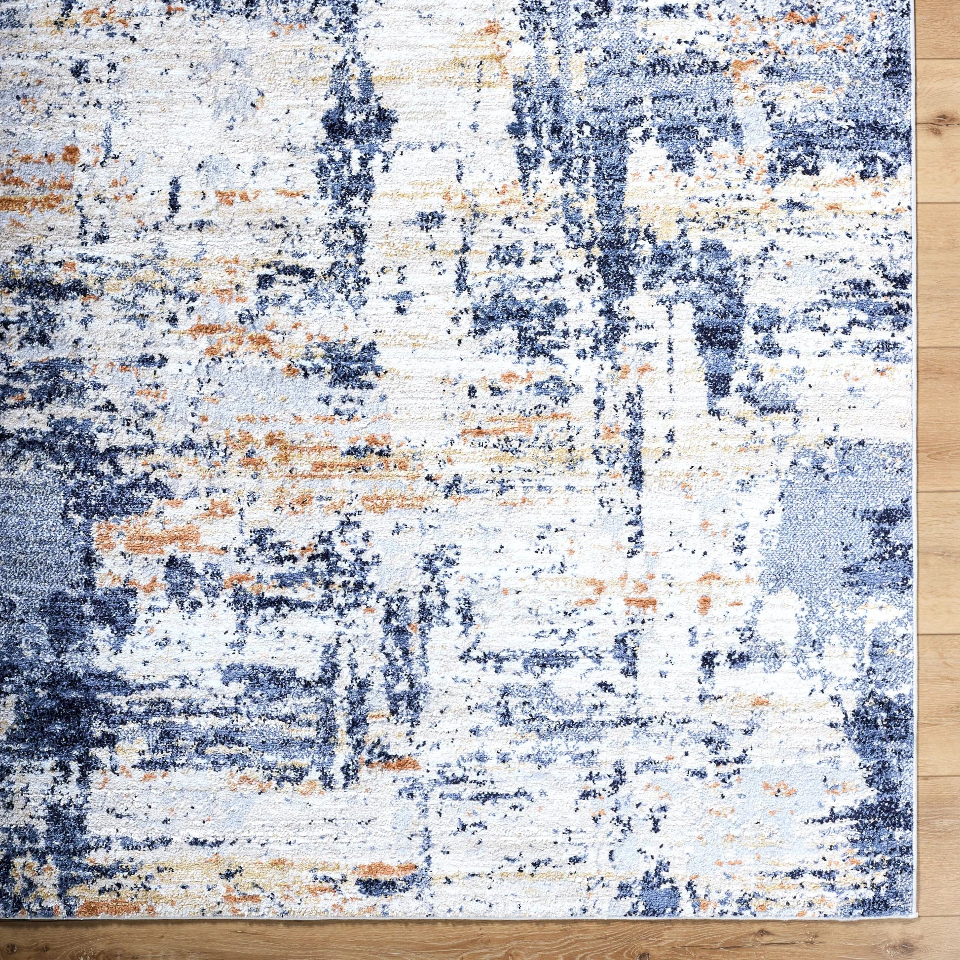 Andorra Plus ARP-2320 Rug by Livabliss in light silver, metallic - silver, ash, slate, natural, beetle blue, light wood. Made from polypropylene, polyester in a unique style.
