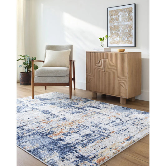 Andorra Plus ARP-2320 Rug by Livabliss in light silver, metallic - silver, ash, slate, natural, beetle blue, light wood. Made from polypropylene, polyester in a unique style.