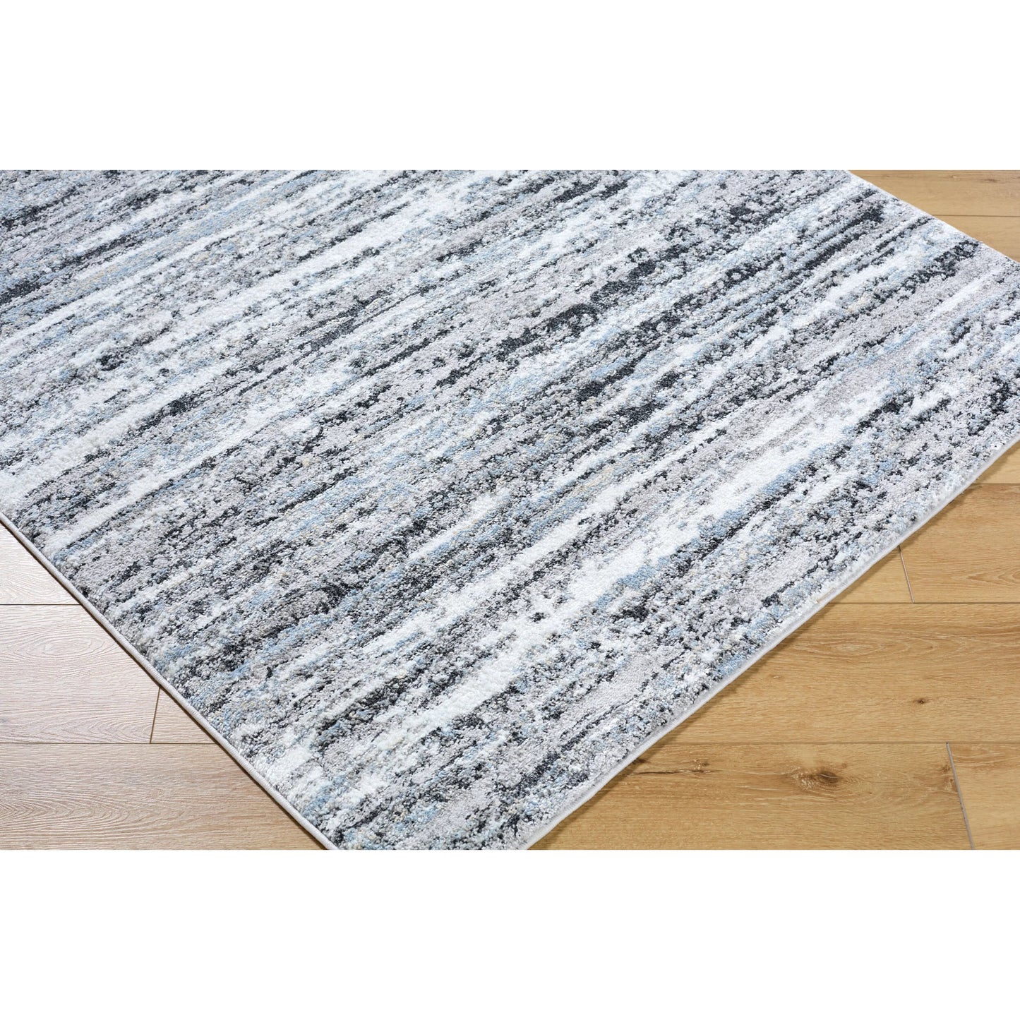 005 SI-2168915,SI-2168916,SI-2168917 | Closeup | Andorra Plus ARP-2321 Rug by Livabliss in light silver, metallic - silver, silver, sage, slate, ink, nickel. Made from polypropylene, polyester in a unique style.