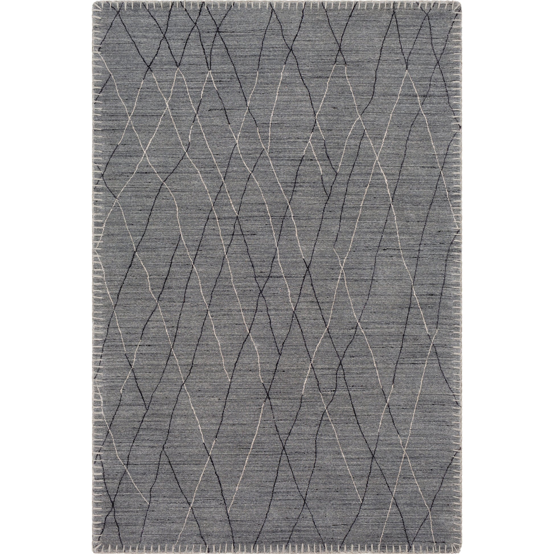 Arlequin Rug - 23661 by Surya in charcoal, medium gray, black. Made from unique in a unique style.