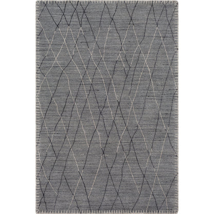 Arlequin Rug - 23661 by Surya in charcoal, medium gray, black. Made from unique in a unique style.