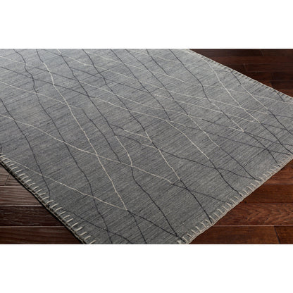 Arlequin Rug - 23661 by Surya in charcoal, medium gray, black. Made from unique in a unique style.