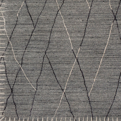 Arlequin Rug - 23661 by Surya in charcoal, medium gray, black. Made from unique in a unique style.