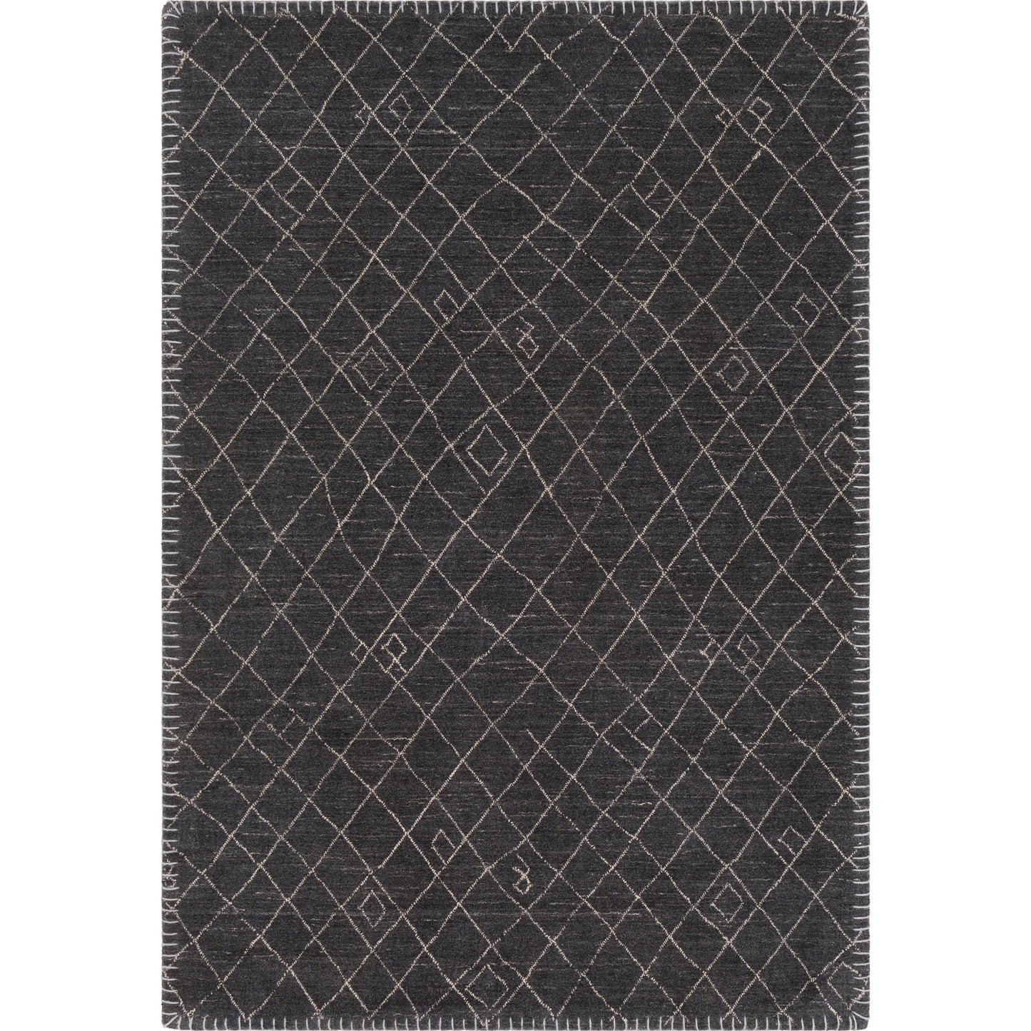001 SI-1876591,SI-1876593 | Primary Silo | Arlequin Rug - 30026 by Surya in black, ivory. Made from 60% wool, 40% viscose in a unique style.